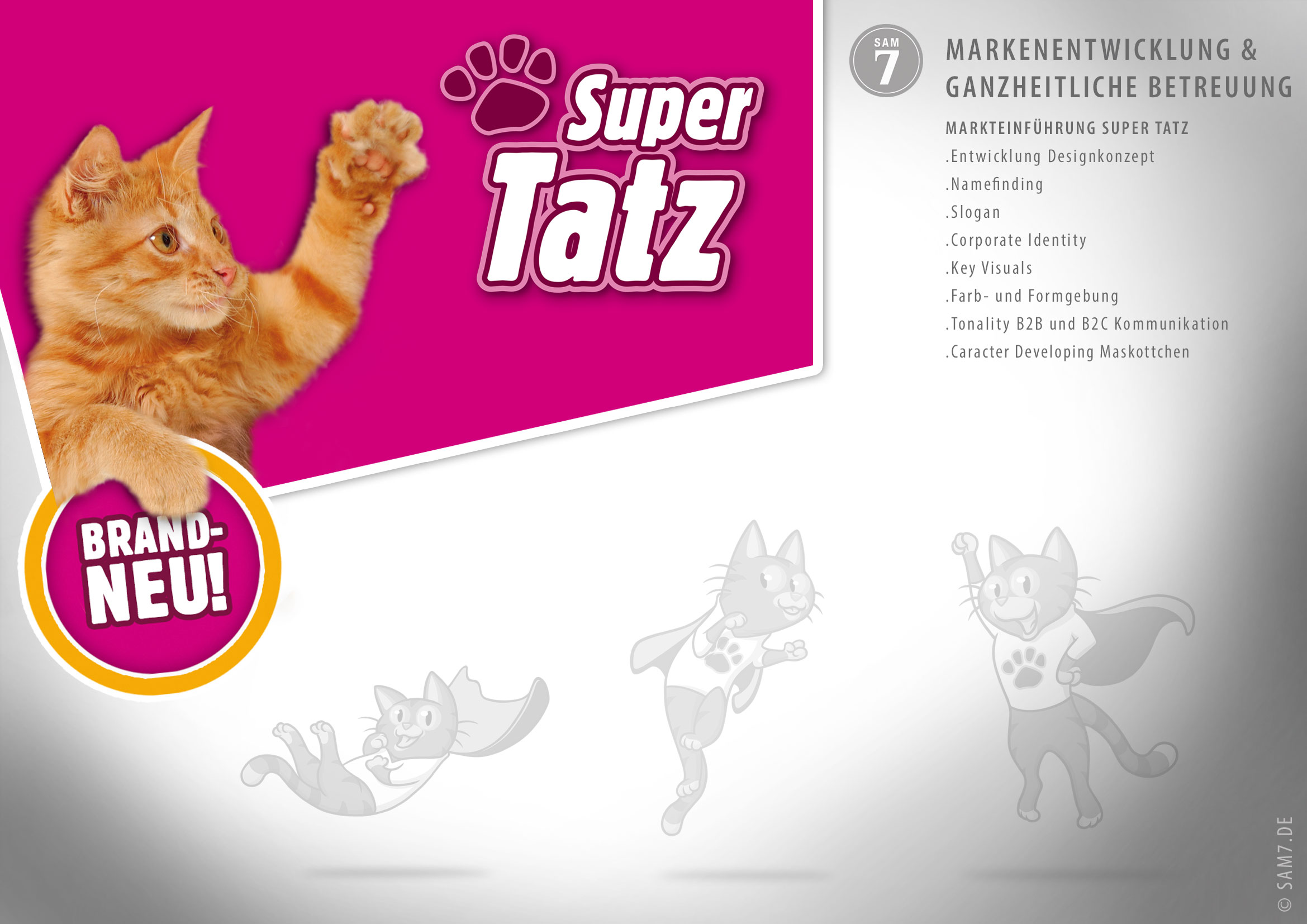 Logoentwicklung. SuperTatz Logo.