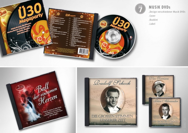 Musik CD DVD. Cover-Design.