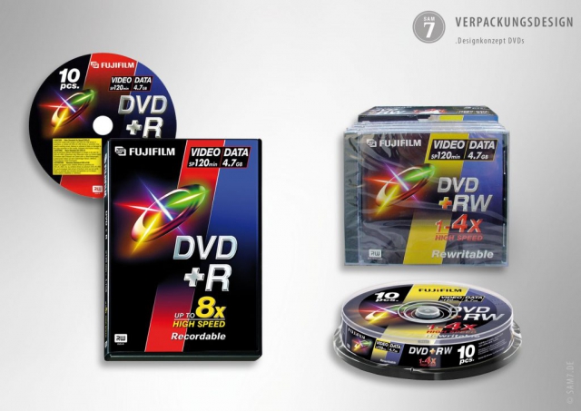 Verpackungsdesign Fuji DVD+R.