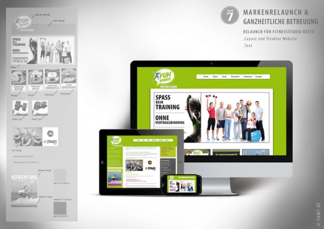 Design Konzept FS Fitness. Website Design.